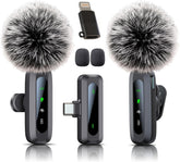 Wireless Mini Microphone for iPhone 15/16, iPad, Android, Wireless Lavalier Microphone