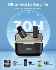 Mini Wireless Lavalier Microphone for iPhone/Android/Tablet/PC