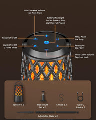 Outdoor Speakers, Bluetooth 5.3 Speakers Wireless IPX6 Waterproof