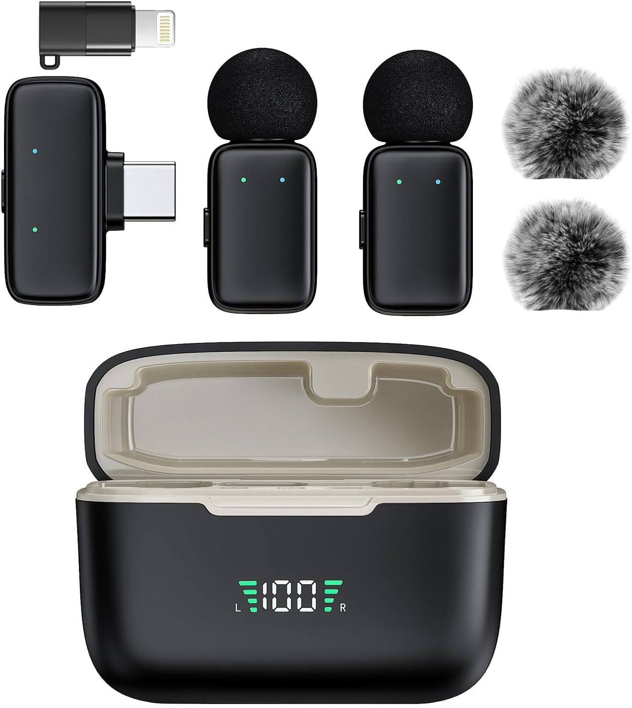 Mini Wireless Lavalier Microphone for iPhone/Android/Tablet/PC