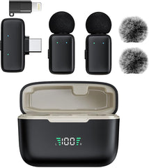 Mini Wireless Lavalier Microphone for iPhone/Android/Tablet/PC