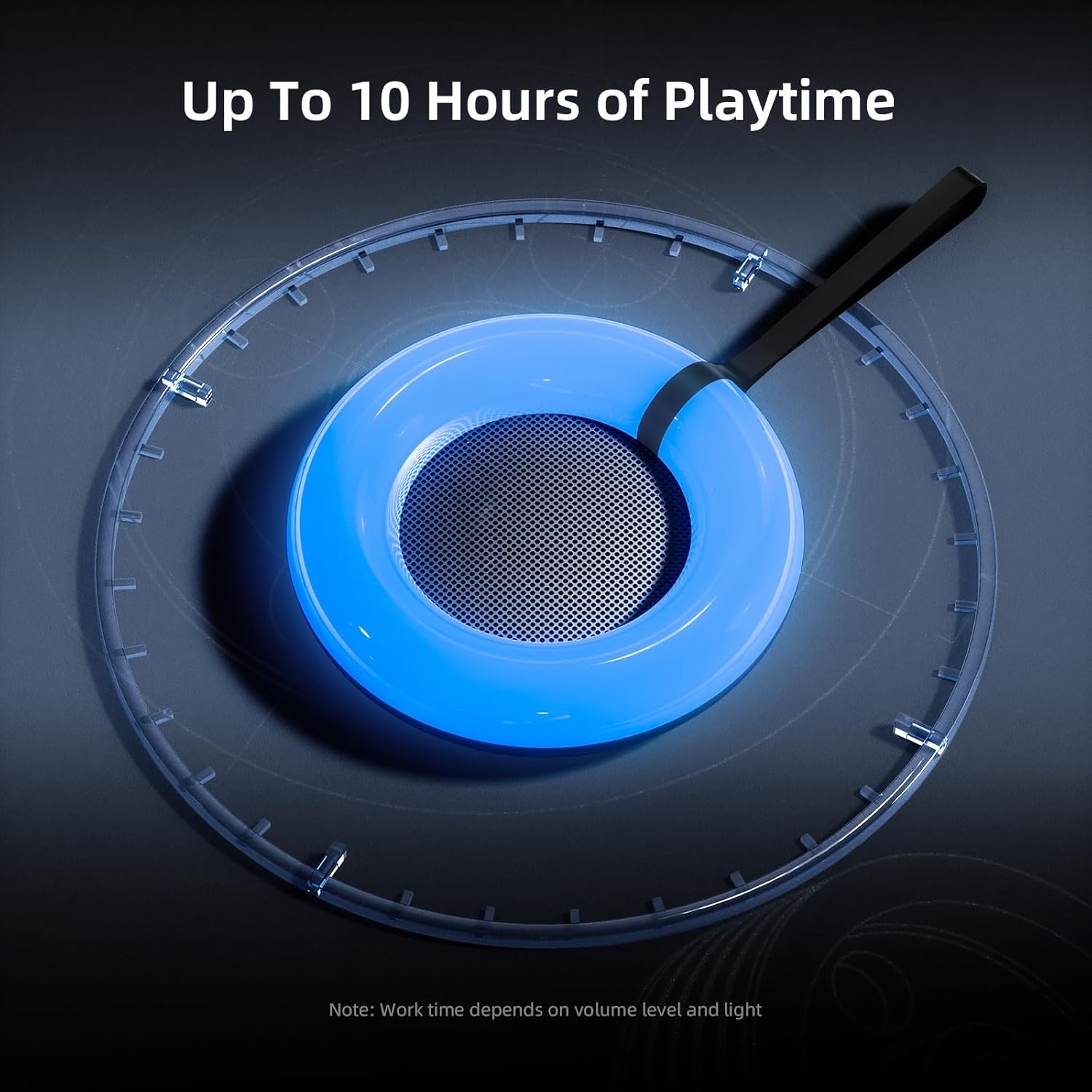 IPX7 Waterproof Speaker with Dynamic LED Light,Bluetooth Shower Speaker