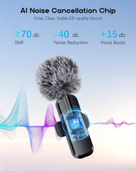 Wireless Mini Microphone for iPhone - 2 Pack