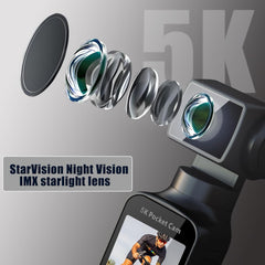 Body Camera 5K with External Microphone, Video & Audio Mini Vlog Camera