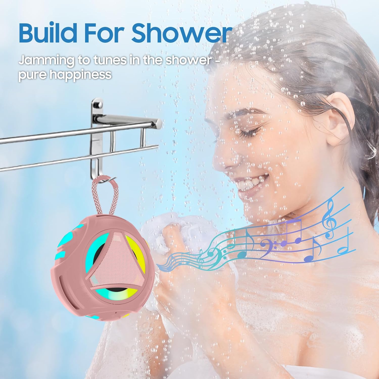 Bluetooth Shower Speaker Waterproof，Portable Outdoor Bluetooth Speaker