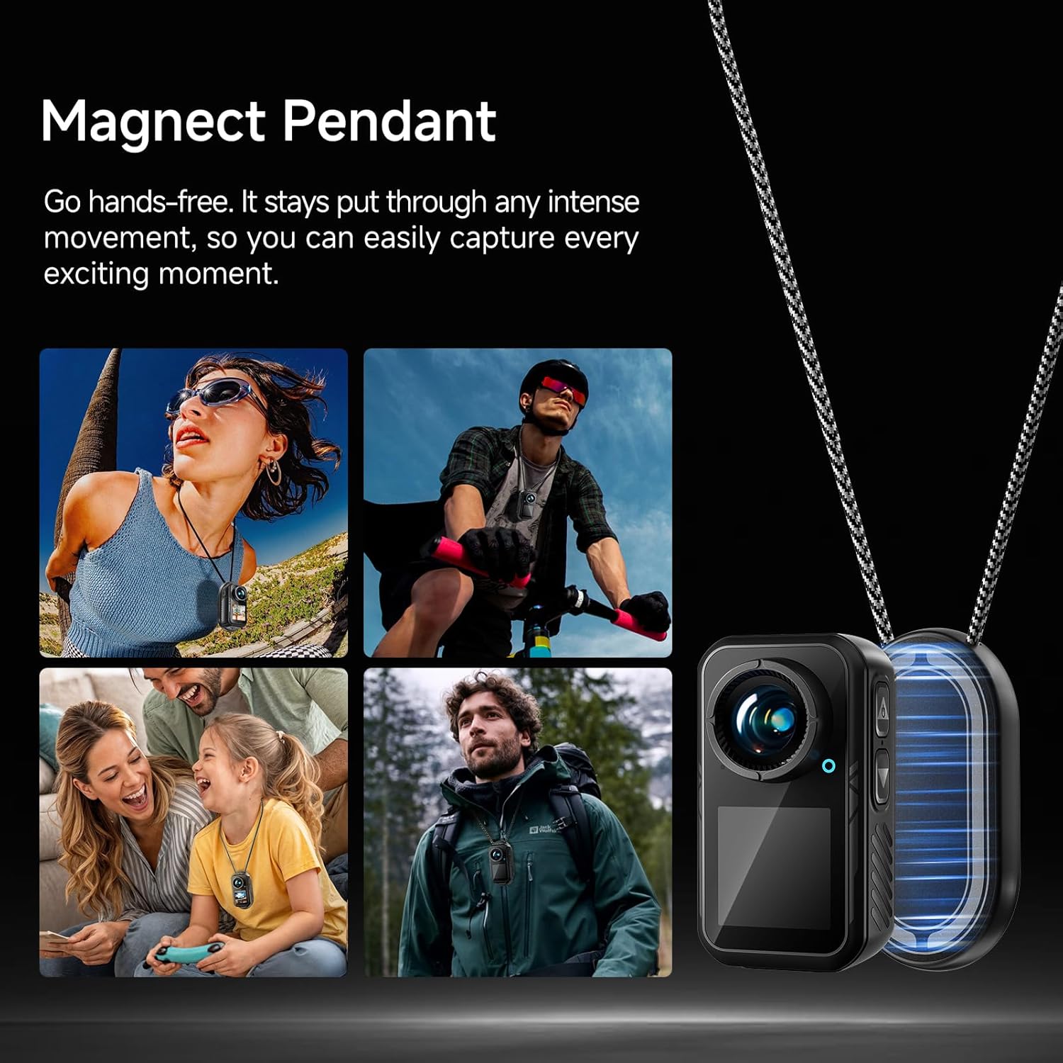 Mini Action Camera 4K | 128G Thumb Sports Camera with EIS Stabilization