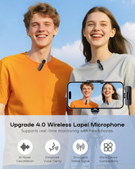 Wireless Mini Microphone for iPhone - 2 Pack